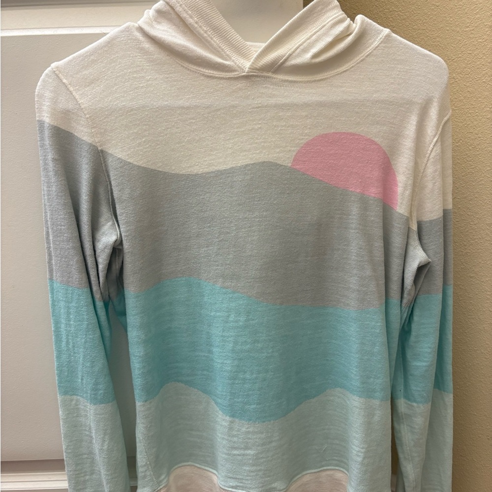 Faherty Solei Striped Hooded Sweatshirt